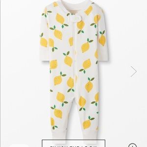NWT (0-3 month) Hanna Andersson Lemon baby sleeper